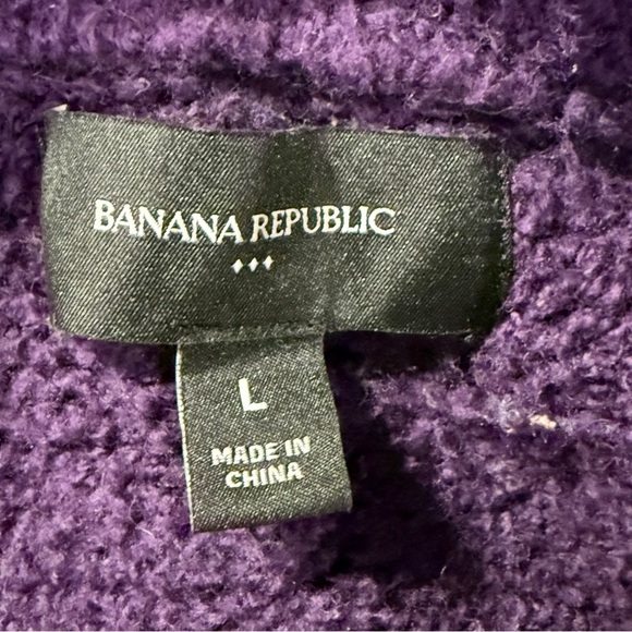 Banana Republic Factory Purple Boucle Pullover Crewneck Sweater | Large - Picture 6 of 6